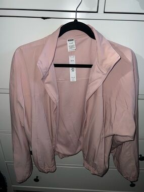 PINK Victoria's Secret Pale Pink Zip Bomber Jacket